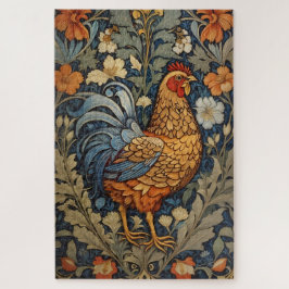 Elegant Chicken William Morris Inspired Blommigt Pussel