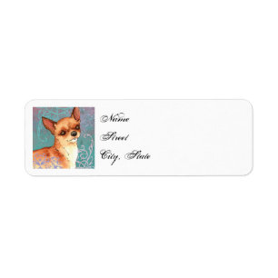 Elegant Chihuahua Returadress Etikett