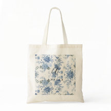 Elegant Chinoiserie Blue Toile