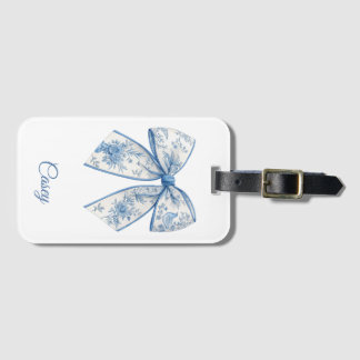 Elegant Chinoiserie Blue & White Bow Home Accessor Bagagebricka