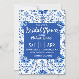 Elegant Chinoiserie Bridal Shower Invitation Magnetisk Inbjudningskort
