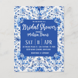 Elegant Chinoiserie Bridal Shower Invitation Vykort