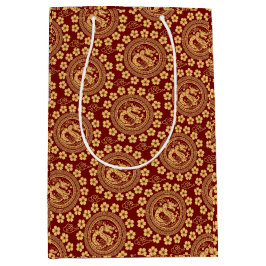 Elegant Chinoiserie för Lunar Dragon Year Red Guld