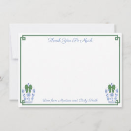 Elegant Chinoiserie jul Baby Shower Photo Tack Kort