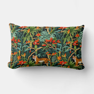 Elegant Chinoiserie Jungle Wildlife Lumbarkudde