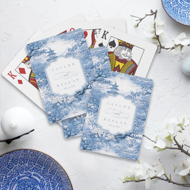 Elegant Chinoiserie Wedding Favor ID1094 Casinokort (Skapare uppladdad)
