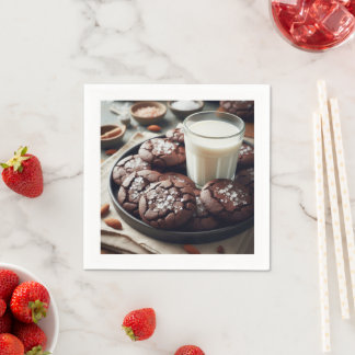 Elegant Chocolate Cookie & Mjölk-Thned Papper Napk Pappersservett