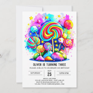 Elegant Chocolate Printable Birthday Inbjudningar