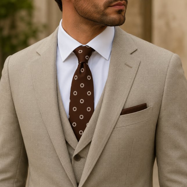 Elegant chokladbrun prickig slips (Skapare uppladdad)