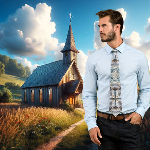 Elegant Christian Baroque Mönster Tie Slips