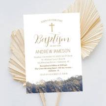 Elegant Christian Blue Guld Kor | Baptism