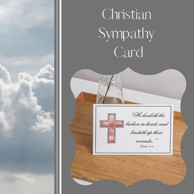 Elegant Christian Condolence KJV Bible Sympathy Kort (Skapare uppladdad)