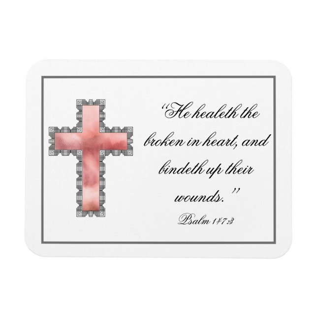 Elegant Christian Sympathy Bereavement Magnet (Horisontell)