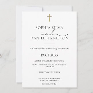 Elegant Christian Wedding Invitation  Inbjudningar