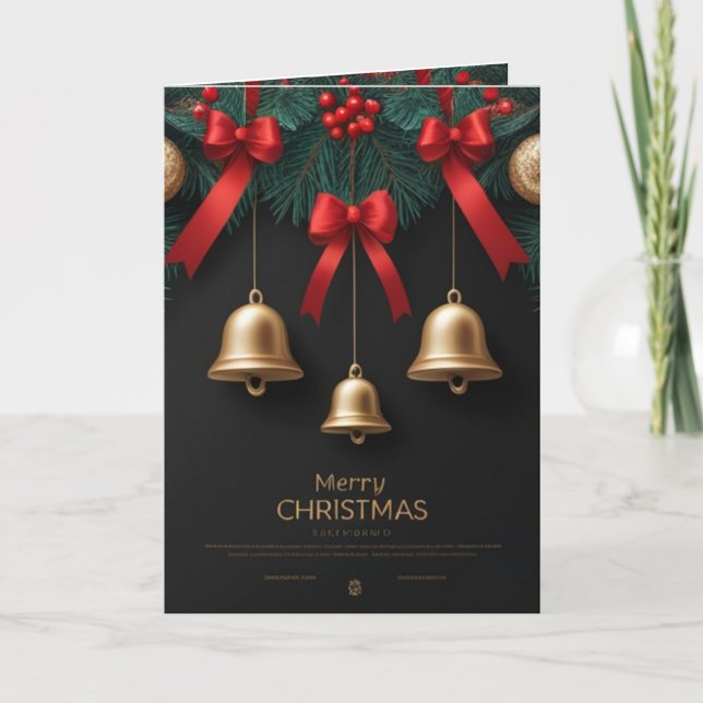 Elegant Christmas Bells Decor – Kort (Framsida)