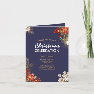 elegant christmas blommigt party firande helgkort