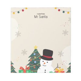 Elegant Christmas Boho Teacher Notepad Anteckningsblock