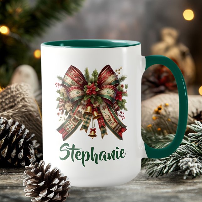 Elegant Christmas Bow Mug Gift Mugg (Skapare uppladdad)