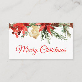 Elegant Christmas Business Card Visitkort