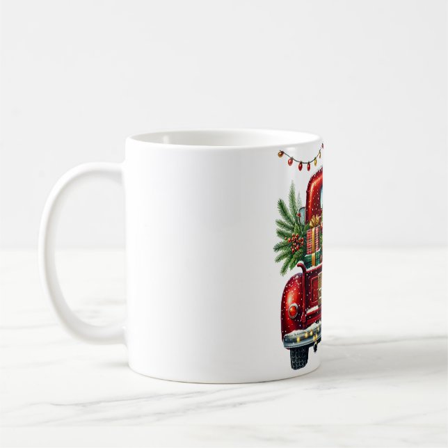 Elegant Christmas Car – Holiday Season Design Kaffemugg (Vänster)