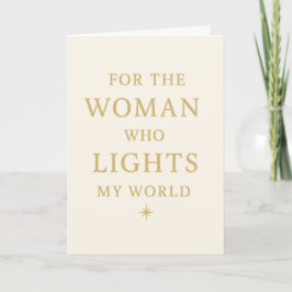 Elegant Christmas Card for Mom - Light of My World Kort