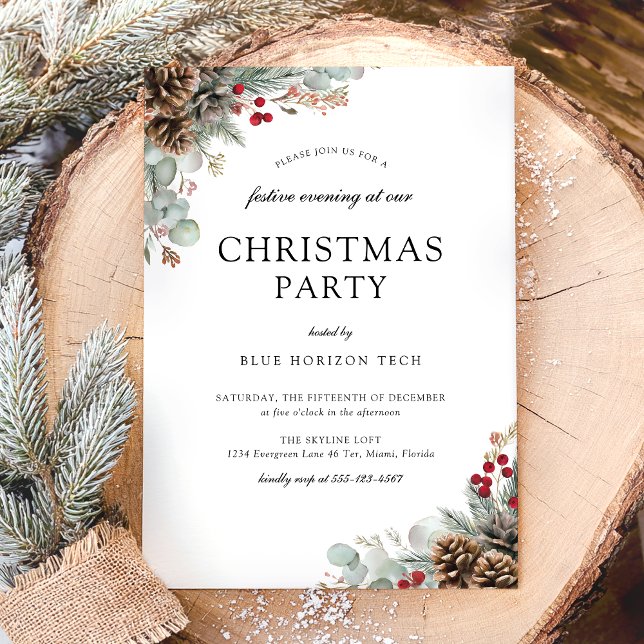 Elegant Christmas Corporate Party Inbjudningar (Skapare uppladdad)