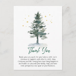 Elegant Christmas Corporate Thank You Vykort