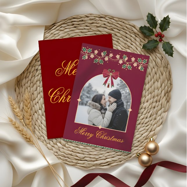 Elegant Christmas Greeting Card – A Message of Lov Tack Kort (Skapare uppladdad)
