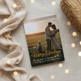 Elegant Christmas Greeting Card | Merry Christmas Tack Kort