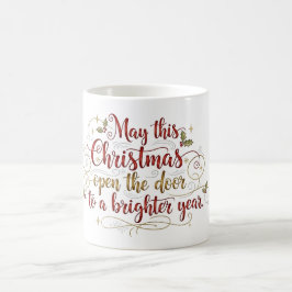Elegant Christmas Greeting Lettering Mug Kaffemugg