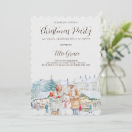 Elegant Christmas Holiday Party Invitation Inbjudningar