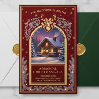 Elegant Christmas Invitation | Holiday Party Card  Inbjudningar