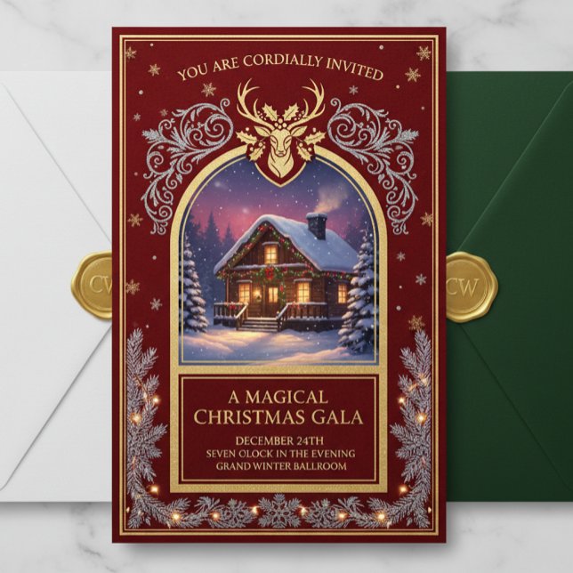 Elegant Christmas Invitation | Holiday Party Card  Inbjudningar (Skapare uppladdad)