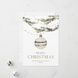 Elegant Christmas Ornament Card Julkort