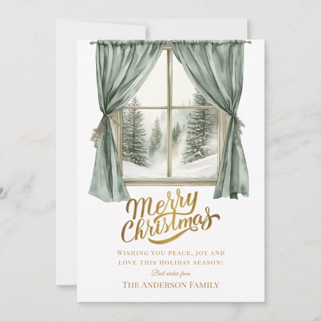 Elegant Christmas Party Holiday Card Julkort (Framsida)