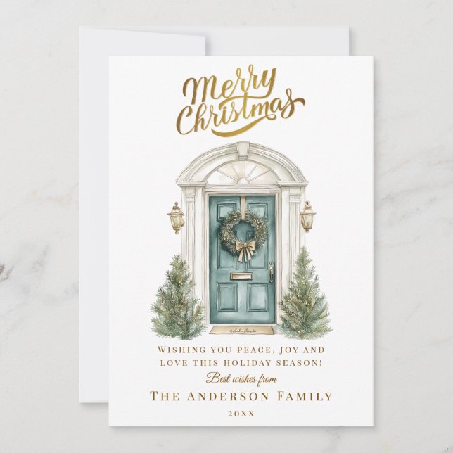 Elegant Christmas Party Holiday Card Julkort (Framsida)