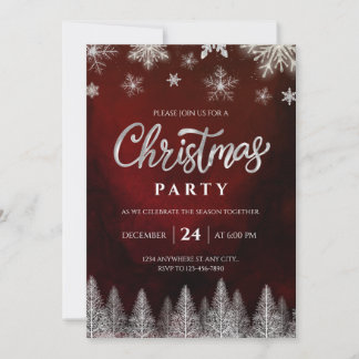 Elegant Christmas Party Invitation Inbjudningar