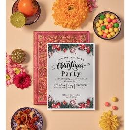 “Elegant Christmas Party Invitation Inbjudningar