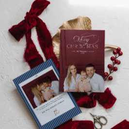 Elegant Christmas Photo Card Inbjudningar