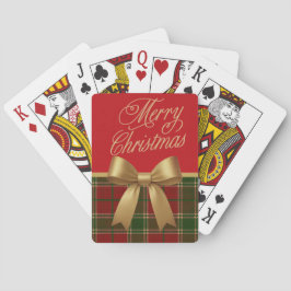 Elegant Christmas Plaid Playing Cards Casinokort