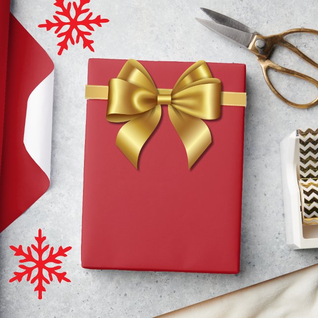 Elegant Christmas Solid Red Presentpapper (Skapare uppladdad)