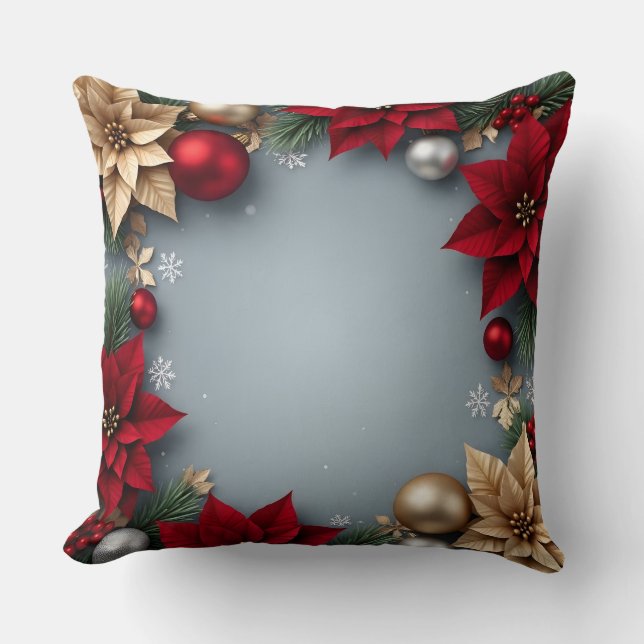 Elegant Christmas Throw Pillow  Kudde (Framsida)