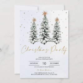 Elegant Christmas Tree Holiday Party Invitation Inbjudningar