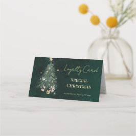 Elegant Christmas Tree Loyalty Card! Lojalitetskort