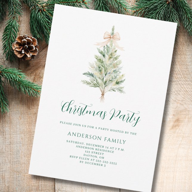 Elegant Christmas Tree Party  Inbjudningar (Skapare uppladdad)