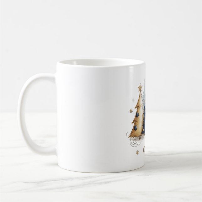 Elegant Christmas Trees – Holiday Season Design Kaffemugg (Vänster)