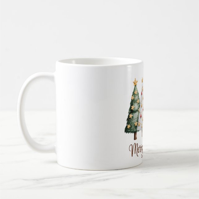 Elegant Christmas Trees – Holiday Season Design Kaffemugg (Vänster)