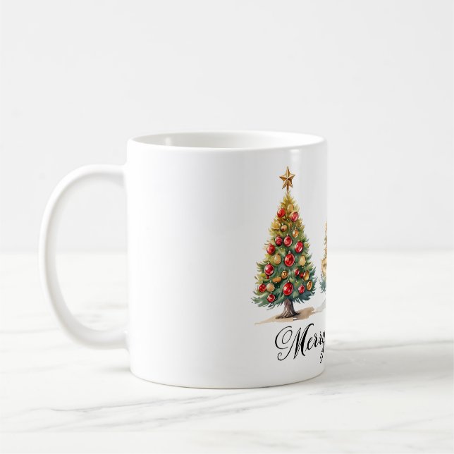 Elegant Christmas Trees – Holiday Season Kaffemugg (Vänster)