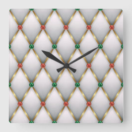 Elegant Christmas Wall Clock – Festive Winter Time Fyrkantig Klocka