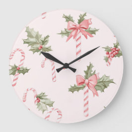 Elegant Christmas Wall Clock – Festive Winter Time Stor Klocka